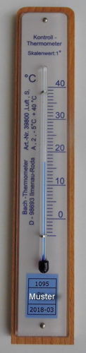 Kontroll-Thermometer mit amtlichen Dakks Kalibrierschein